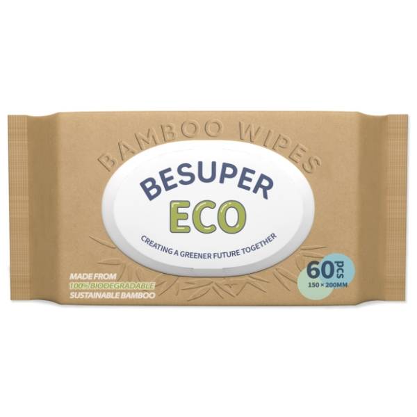 Vlažne maramice BESUPER Eco bamboo 60kom