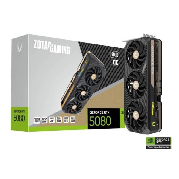 ZOTAC nVidia GeForce RTX 5080 GAMING SOLID OC 16GB GDDR7 256-bit grafička kartica