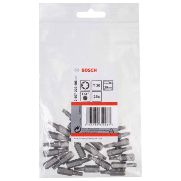 BOSCH T20 25 mm 2607002496 set bitova 25 kom