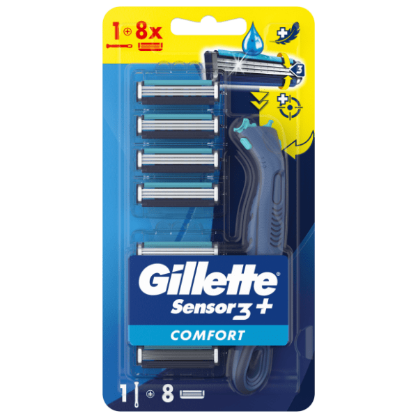 Brijač GILLETTE Sensor3 1kom + drška Comfort + 8 dopuna