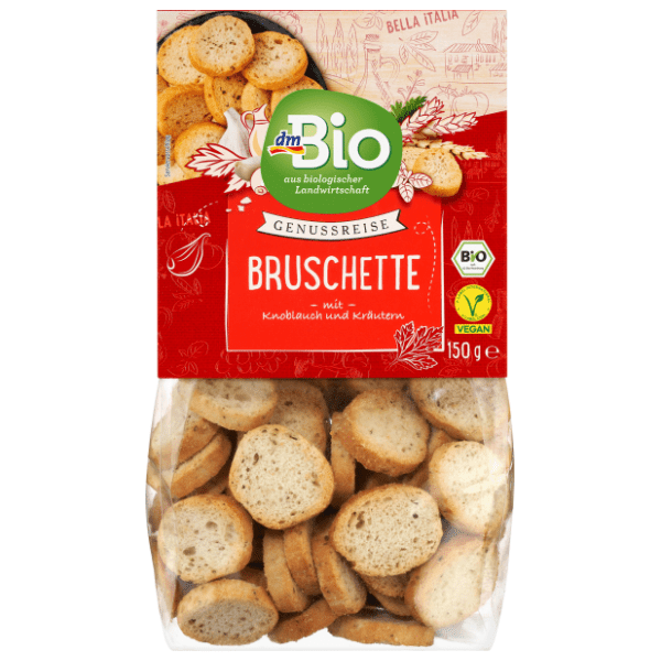 DM BIO brusketi beli luk i začinsko bilje 150g