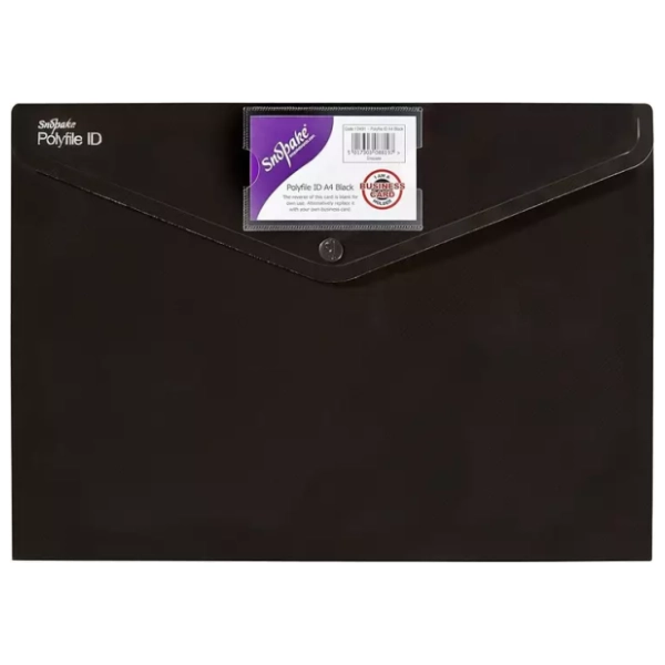 Fascikla pismo A4 SNOPAKE Polyfile ID crna