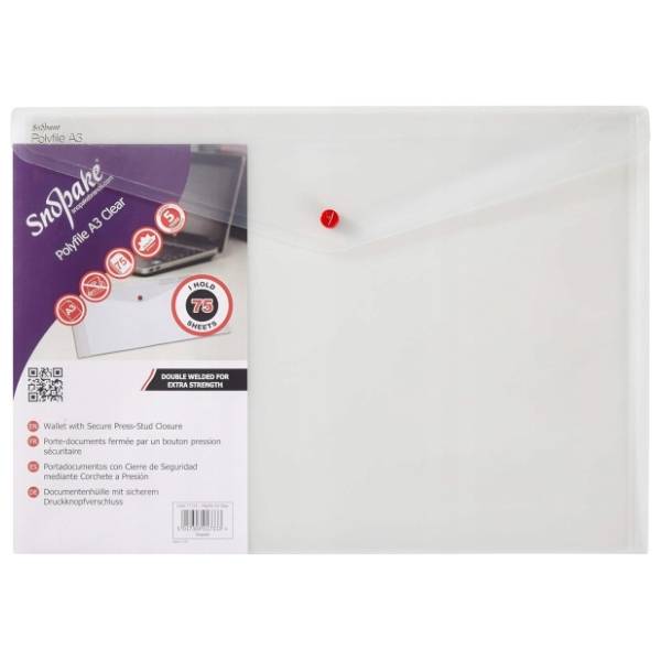 Fascikla pismo A6 SNOPAKE Polyfile P superline clear