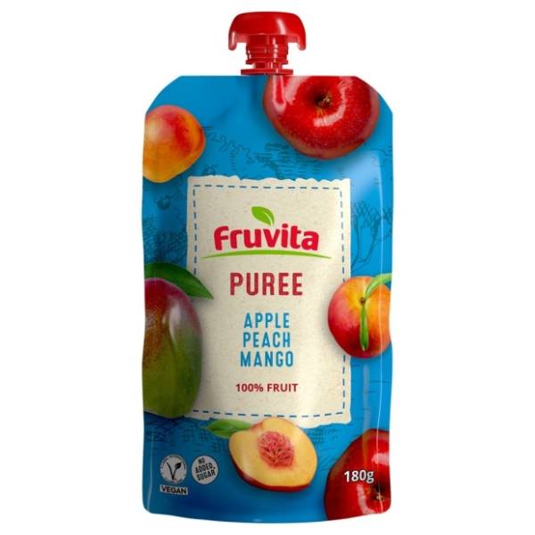 FRUVITA voćni pire jabuka breskva mango 180g