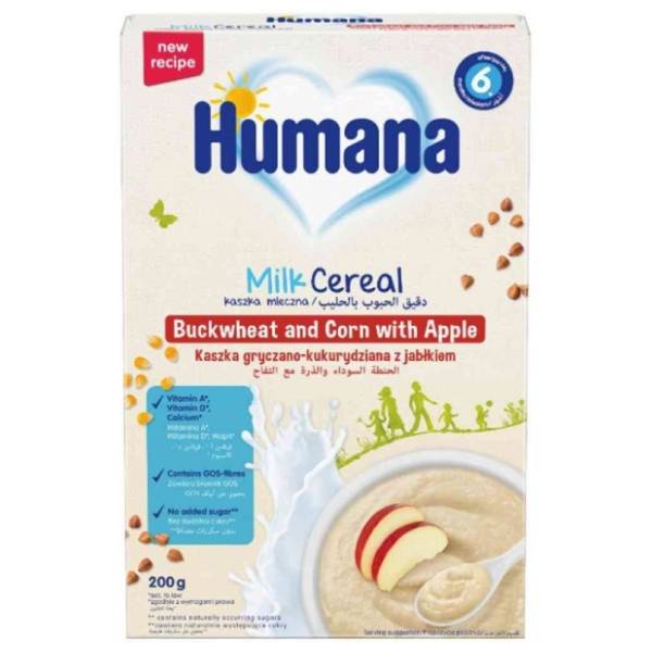 HUMANA mlečna instant kaša sa heljdom i jabukom 200g