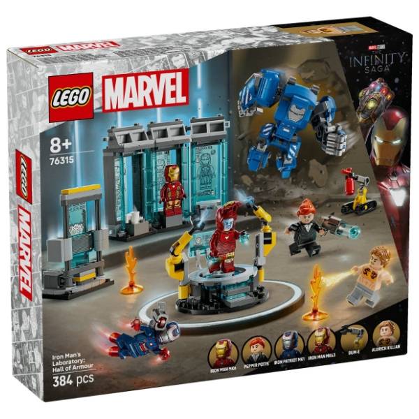 LEGO Marvel Ajronmenova laboratorija dvorana oklopa 76315
