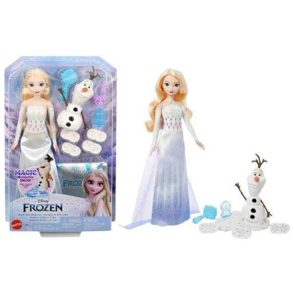 Lutka Frozen Elsa i Olaf snežni set MATTEL