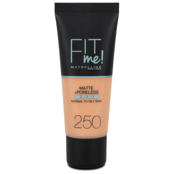 MAYBELLINE Fit me matte tečni puder 250 sun beige 30ml