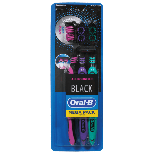 ORAL B Allrounder black četkica za zube 3kom