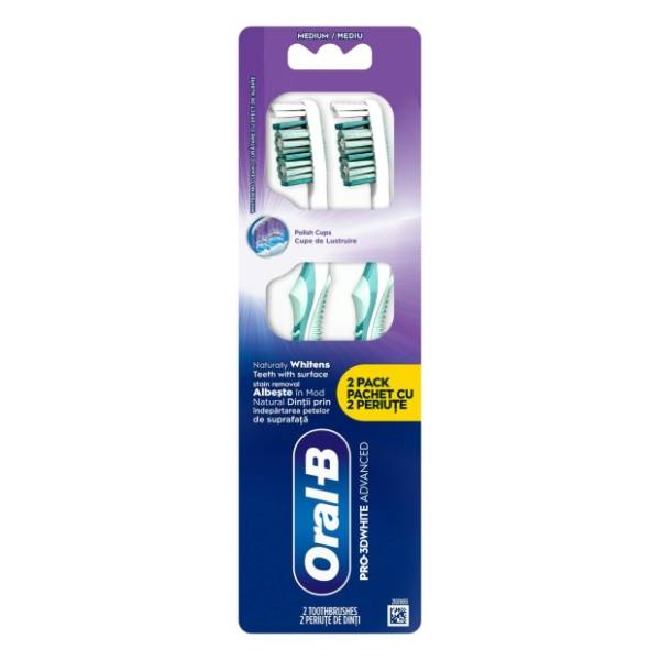 ORAL B Pro 3D advanced whitening četkica za zube 2kom