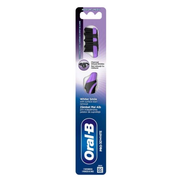 ORAL B Pro 3D whitening charcoal četkica za zube 1kom
