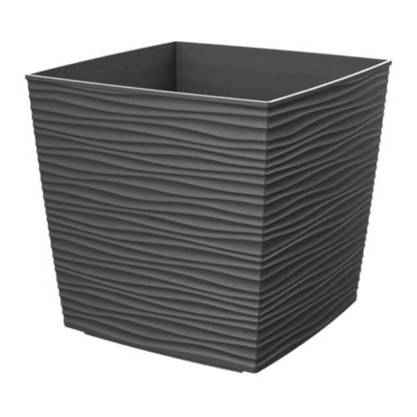 Saksija GARDINO Finesa kvadrat 25x25x23 antracit