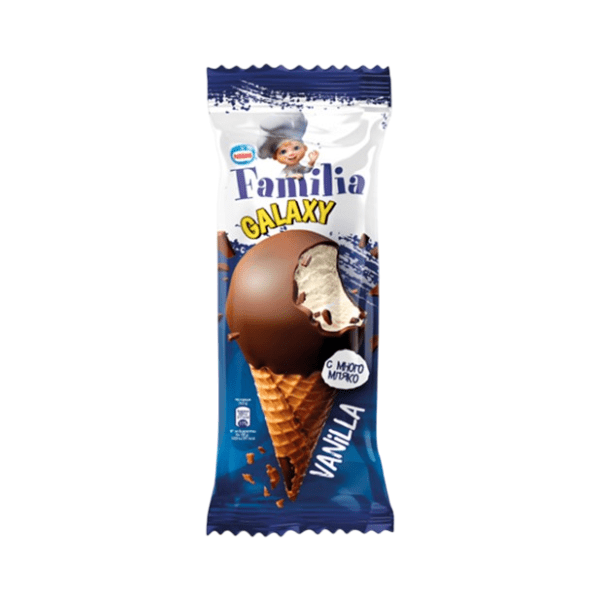 Sladoled FAMILIA Hit vanila kornet 114ml