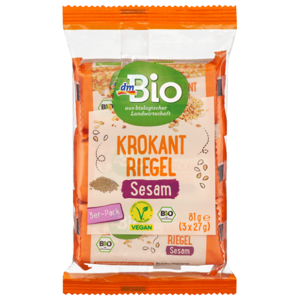 Štanglice DM BIO hrskave od susama 3x27g
