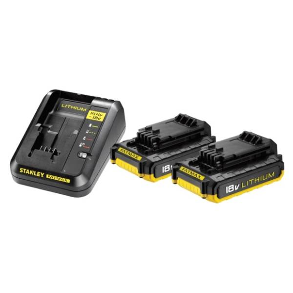 STANLEY FMC693D2 brzi punjač 18V/14.4V 2A i 2x2.0Ah baterije