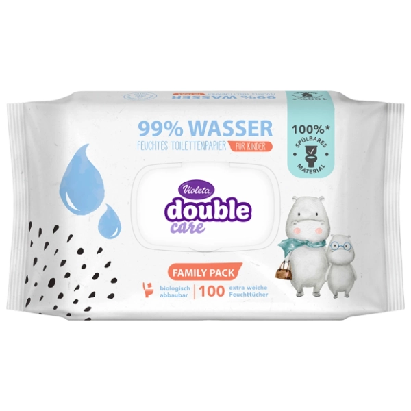 Vlažni toalet papir VIOLETA 99% voda double care 100kom
