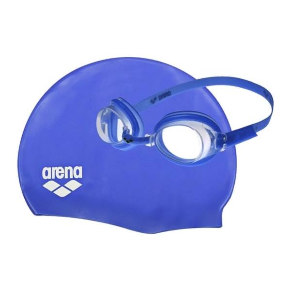 ARENA set za plivanje naočare + kapa plavi