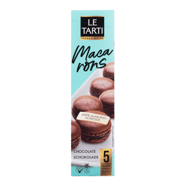 Biskvit LE TARTI Macarons čokolada 60g
