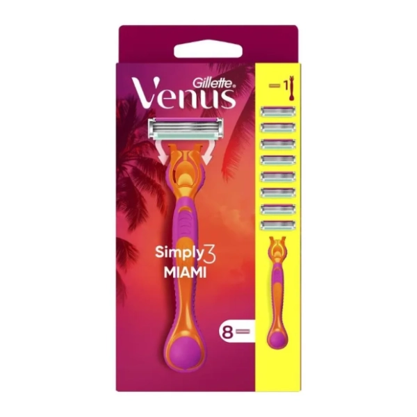 Brijač VENUS Simply 3 Miami 1kom + 8 patrona