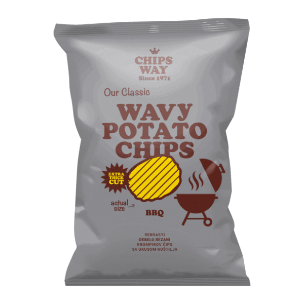 CHIPS WAY čips pekarski debelo rezani BBQ 150g