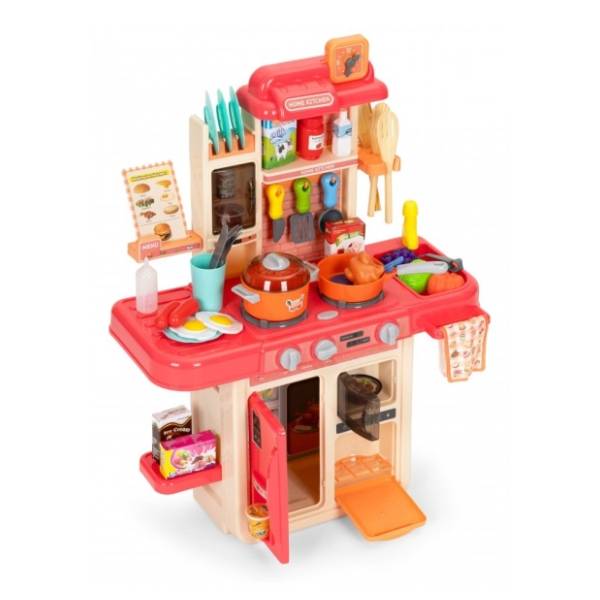 Dečija kuhinja 42 elementa roze ECO TOYS