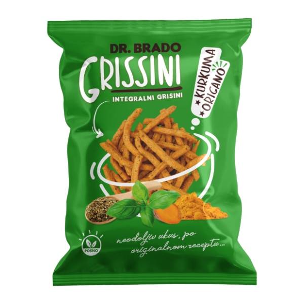DR. BRADO grisini integralni kurkuma & origano 70g