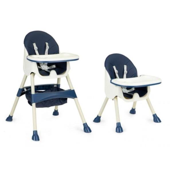 ECO TOYS stolica za hranjenje 2u1 plava