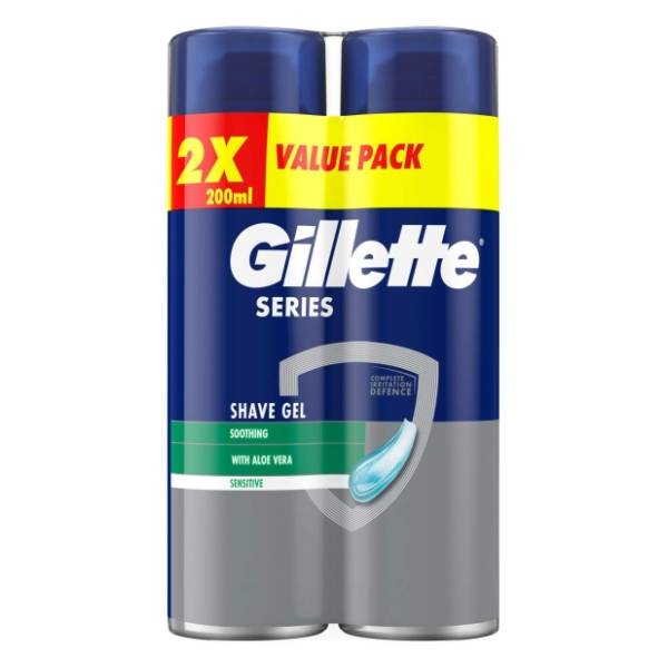 Gel za brijanje GILLETTE Series soothing 2x200ml