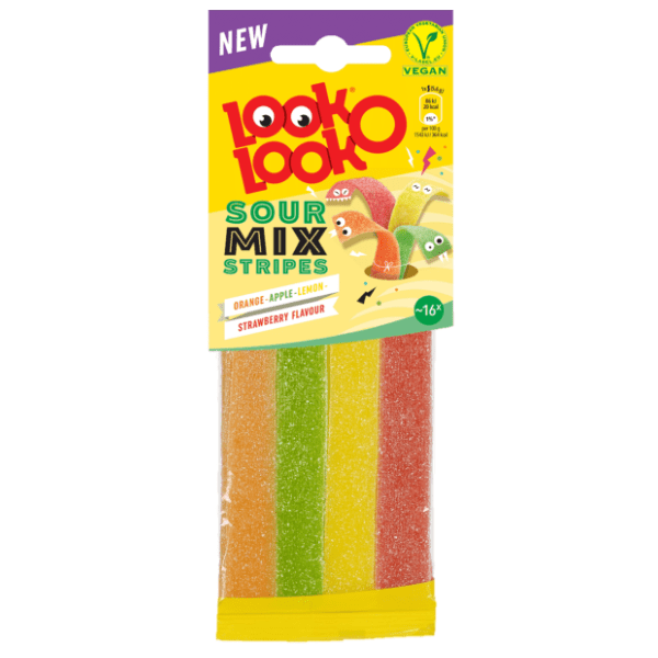Gumene bombone LOOK O LOOK sour mix stripes 90g