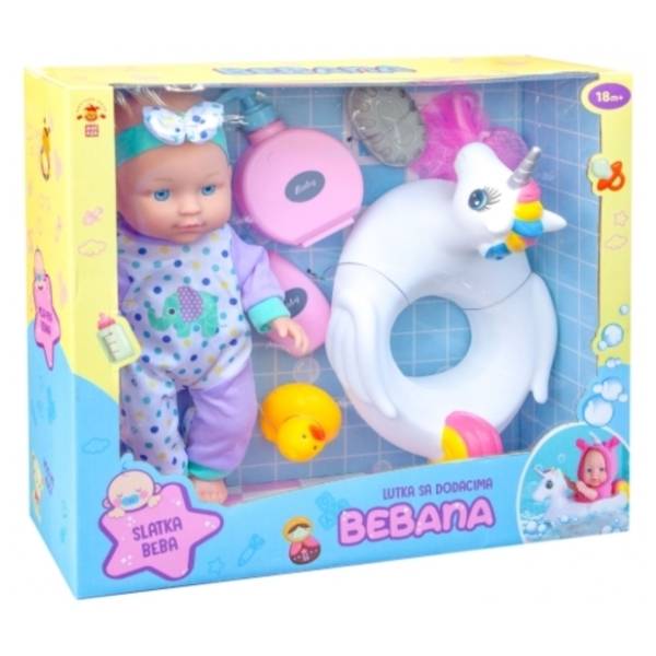 Lutka sa dodacima za kupanje Bebana MAGAZA