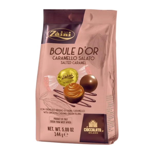 Praline ZAINI Boule d'or salted caramel 144g