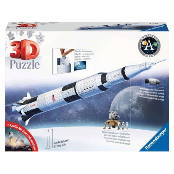 Puzzle 3D Model rakete Apolo Saturn V RAVENSBURGER