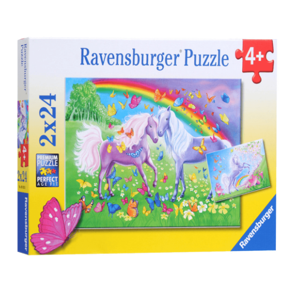 Puzzle Dugini konji 2x24 delova RAVENSBURGER