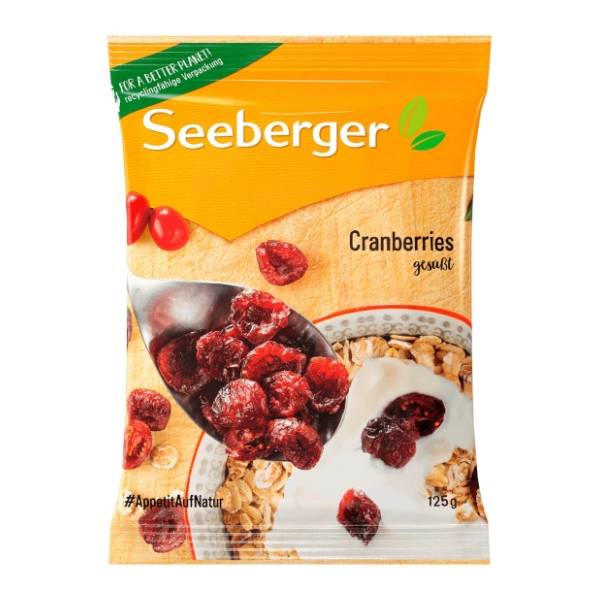 Suve brusnice SEEBERGER 125g
