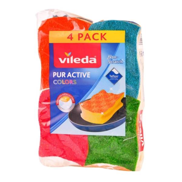VILEDA puractive colors sunđer 4kom