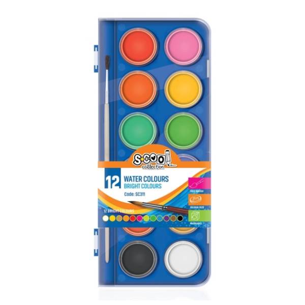 Vodene boje S-COOL 28mm 12kom