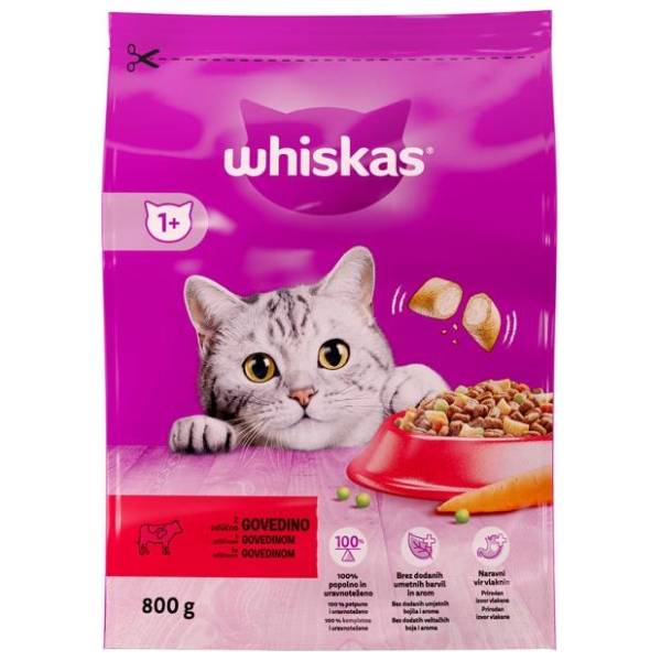 WHISKAS Adult briketi za mačke govedina 800g