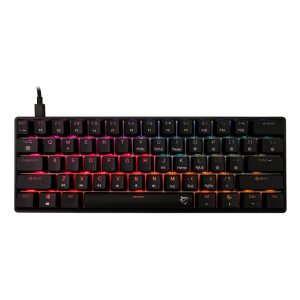 WHITE SHARK tastatura Shinobi 2 US Black Red