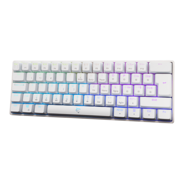 WHITE SHARK tastatura Shinobi 2 White US Red