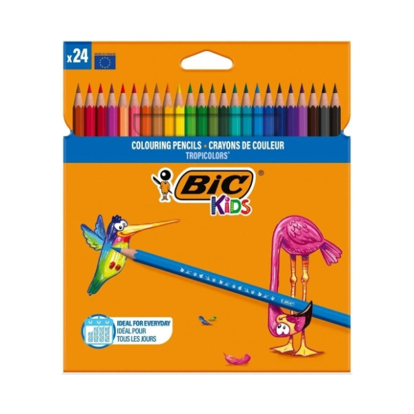 Drvene bojice BIC kids tropicolors 24kom