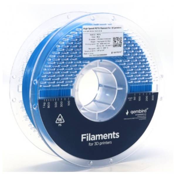 GEMBIRD PETG 1,75mm kotur 1kg plavi filament za 3D štampač