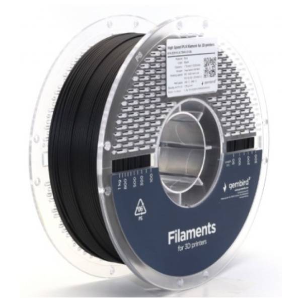 GEMBIRD PLA 1,75mm kotur 1kg crni filament za 3D štampač