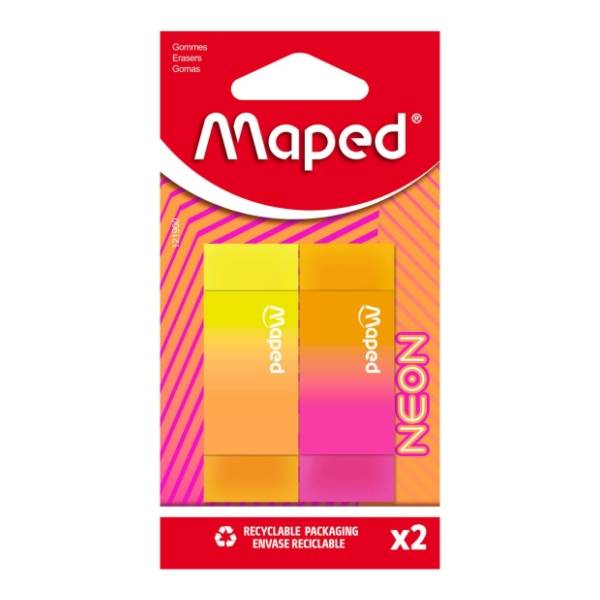 Gumica MAPED neon blister 2kom