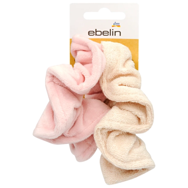 Gumice za kosu EBELIN Scrunchy roze i bež 2kom