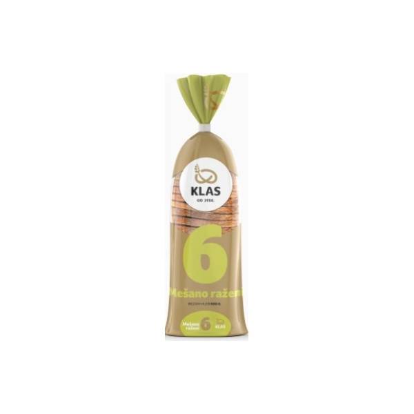 KLAS hleb mešano raženi rezani 500g
