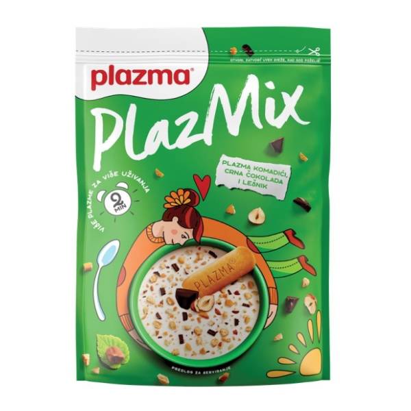 Plazma obrok PLAZMIX sa komadićima lešnika i crne čokolade 350g