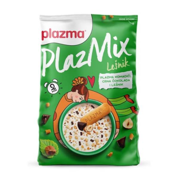 PLAZMIX obrok komadići crna čokolada i lešnik 70g