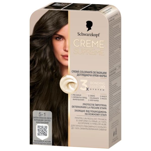 SCHWARZKOPF Creme Supreme farba za kosu 5-1 cool brown