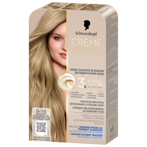 SCHWARZKOPF Creme Supreme farba za kosu 9-16 blond foarte
