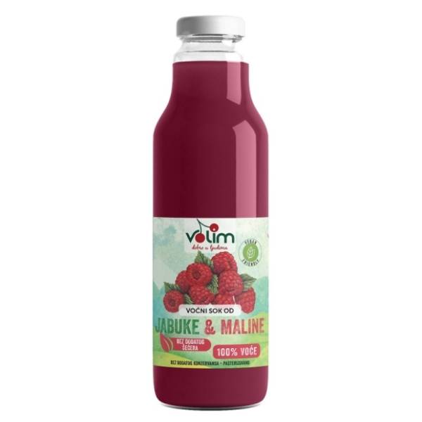 Voćni sok VOLIM malina organski 750ml